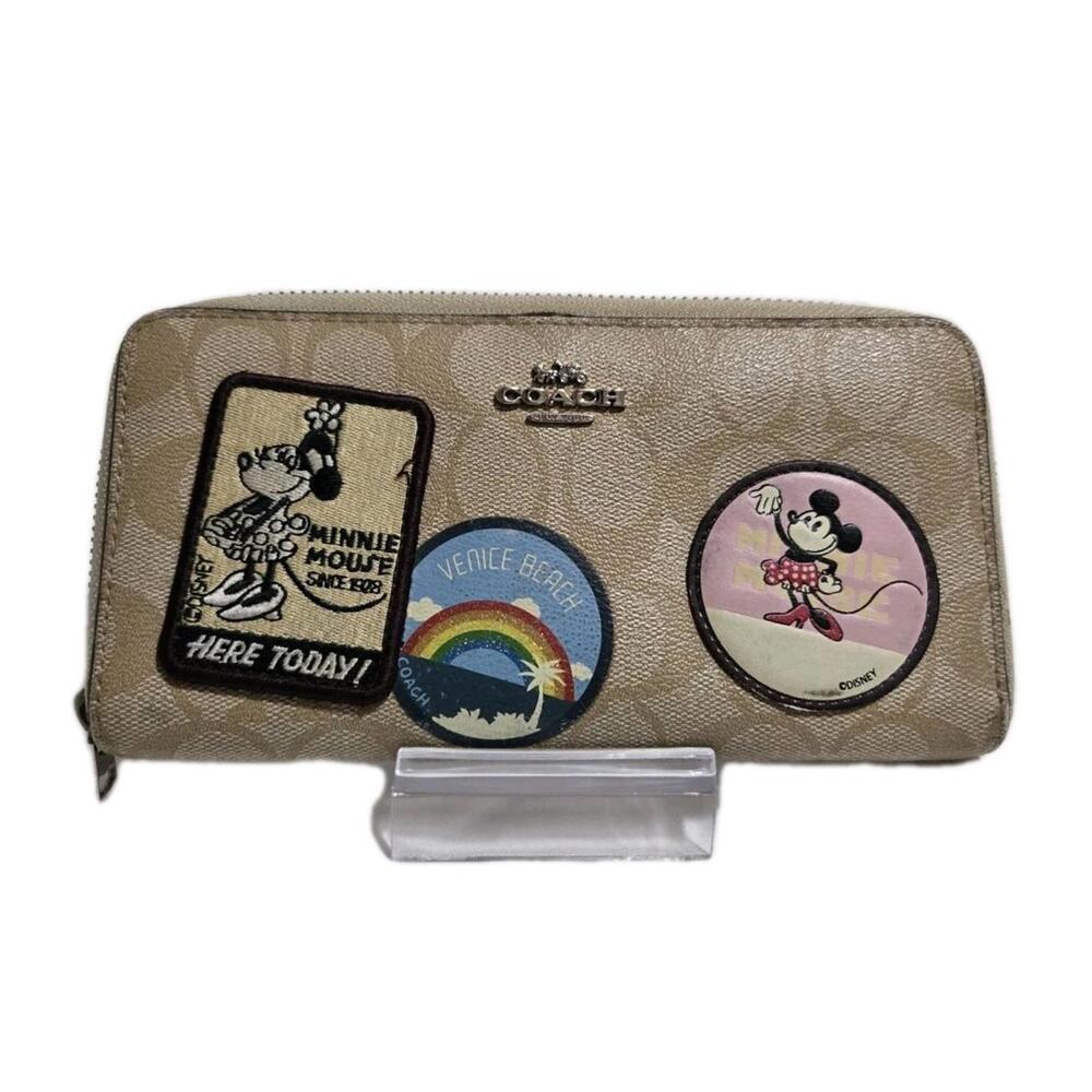 Coach Accordion Wallet Disney Minnie Mouse Patches Limited Edition